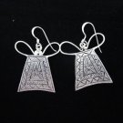 Fine Silver Earrings Ohrringe Schmuck Argento Art drop dangle Thai Heart Lock