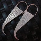 Fine Silver Earrings Hill Tribe Karen argento orecchini oorbellen Vintage fang