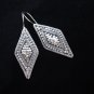 Thai Hill Tribe Earrings Fine Silver karen tribal cool trapezoid er55