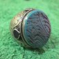 Islamic ring 925 Sterling Silver Ayat Prophet engraved Handmade Turquoise 44601