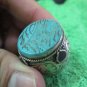 Islamic ring 925 Sterling Silver Ayat Prophet engraved Handmade Turquoise 44601