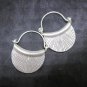 Thai Hill Tribe Earrings Pure Silver Ethnic Tribal Curved Hoop R518