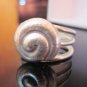 Fine Silver Rings Hill tribe Karen Argento Anello Vintage Snail Spiral Roll L09