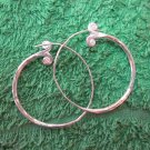 Fine Silver Earrings Hill Tribe Karen Fashion Drop Dangle Hoops Vintage CS124591