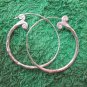 Fine Silver Earrings Hill Tribe Karen Fashion Drop Dangle Hoops Vintage CS124591