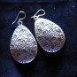 Thai Hill Tribe Earrings Fine Silver Kuchi Autumn leaf with black dot E96