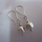 Fine Fashion Silver Earrings Ohrringe Hill Tribe HAMMERED ball Tribal Dangle
