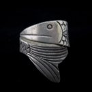 Fine Silver Rings Fashion Jewelry Ethno Argento Anello Fish Hug Band cuddle gird