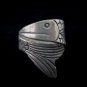 Fine Silver Rings Fashion Jewelry Ethno Argento Anello Fish Hug Band cuddle gird