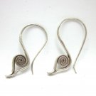Fine Silver Earrings Hill tribe Thai karen Dangle Spiral Eyes By Leelaveera