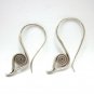 Fine Silver Earrings Hill tribe Thai karen Dangle Spiral Eyes By Leelaveera
