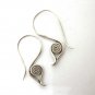 Fine Silver Earrings Hill tribe Thai karen Dangle Spiral Eyes By Leelaveera