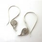 Fine Silver Earrings Hill tribe Thai karen Dangle Spiral Eyes By Leelaveera