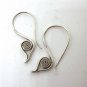 Fine Silver Earrings Hill tribe Thai karen Dangle Spiral Eyes By Leelaveera