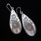 Thai Hill Tribe Earrings Fine Silver Tibet Ancient Tribal engraved Ohrringe ER78