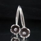 Fine Silver Earrings Ohrringe Schmuck Argento Vintage tiny small flower x3 pairs