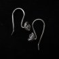 Fine Silver Earrings Ohrringe Schmuck Argento Vintage tiny small flower x3 pairs