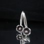 Fine Silver Earrings Ohrringe Schmuck Argento Vintage tiny small flower x3 pairs
