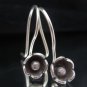 Fine Silver Earrings Ohrringe Schmuck Argento Vintage tiny small flower x3 pairs