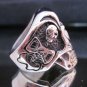 Fashion Stainless Steel Ring Size 9 Skull Biker Corpse il cranio anello ringe 3