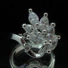 Fashion Brass Ring Size 7 Precious Woman White CZ Charm Wedding anello ringe 10