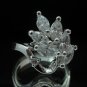Fashion Brass Ring Size 7 Precious Woman White CZ Charm Wedding anello ringe 10
