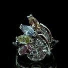 Fashion Brass Ring Size 7 Precious Woman Multi color CZ Wedding anello ringe 8