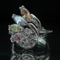 Fashion Brass Ring Size 7 Precious Woman Multi color CZ Wedding anello ringe 8
