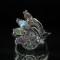 Fashion Brass Ring Size 7 Precious Woman Multi color CZ Wedding anello ringe 8