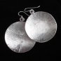 Thai Hill Tribe Earrings Fine Silver with scratch and spiral center new