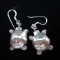 Thai Hill Tribe Earrings Fine Silver Lovely Turtle Tortoise Asia Artisan