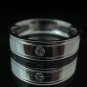 Fashion Stainless Steel Ring Size 8 Woman Men Band Wedding CZ anello ringe 12