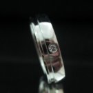 Fashion Stainless Steel Ring Size 8 Woman Men Band Wedding CZ anello ringe 13