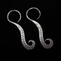 Thai Hill Tribe Earrings Fine Silver Fancy Shrimp Ohrringe Silber Schmuck ER151