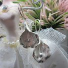 Thai Hill Tribe Earrings Pure Fine Silver Ethnic Orchid Pedal floral Flower R524