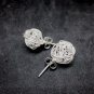 Thai Hill Tribe Stud Earrings Pure Silver Ethnic Tribal Knit Balls R519