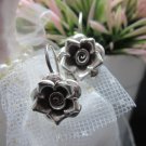 Thai Hill Tribe Earrings Pure Fine Silver Ethnic Cute Charms Flower R520