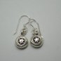 Thai Hill Tribe Earrings Pure Fine Silver Ethnic Charming Round Star R534