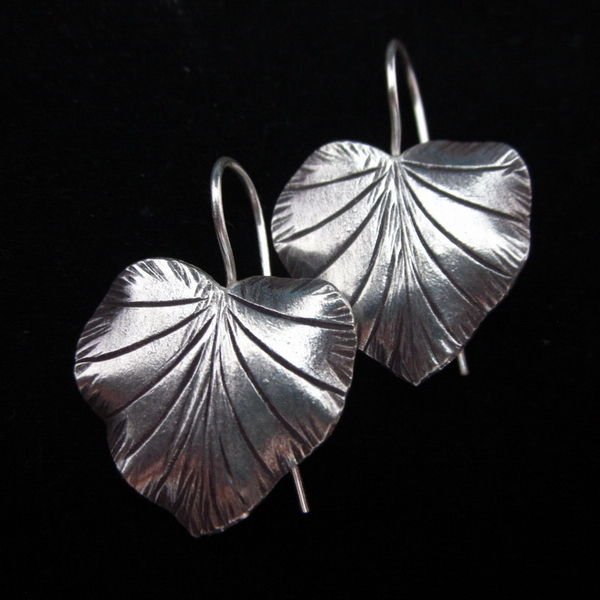 Thai Hill Tribe Earrings Fine Silver karen Tribal leaf nature ER137