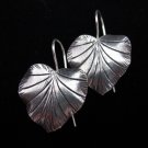 Thai Hill Tribe Earrings Fine Silver karen Tribal leaf nature ER137