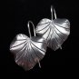 Thai Hill Tribe Earrings Fine Silver karen Tribal leaf nature ER137
