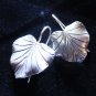Thai Hill Tribe Earrings Fine Silver karen Tribal leaf nature ER137