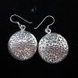 Thai Hill Tribe Earrings Fine Silver Tribal Dangle Round Dome Floral