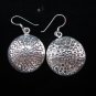 Thai Hill Tribe Earrings Fine Silver Tribal Dangle Round Dome Floral