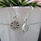 Thai Hill Tribe Stud Earrings Pure Fine Silver Ethnic Round Little Dangle R528