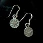 Thai Hill Tribe Stud Earrings Pure Fine Silver Ethnic Round Little Dangle R528