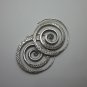 Thai Hill Tribe Earrings Pure Fine Silver Ethnic Spiral Texture Round R532