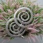 Thai Hill Tribe Earrings Pure Fine Silver Ethnic Spiral Texture Round R532