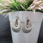 Thai Hill Tribe Earrings Pure Fine Silver Ethnic Dangle Hooks Leaf Party R523