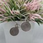 Thai Hill Tribe Earrings Pure Fine Silver Ethnic Spiral Curly Hooks R537